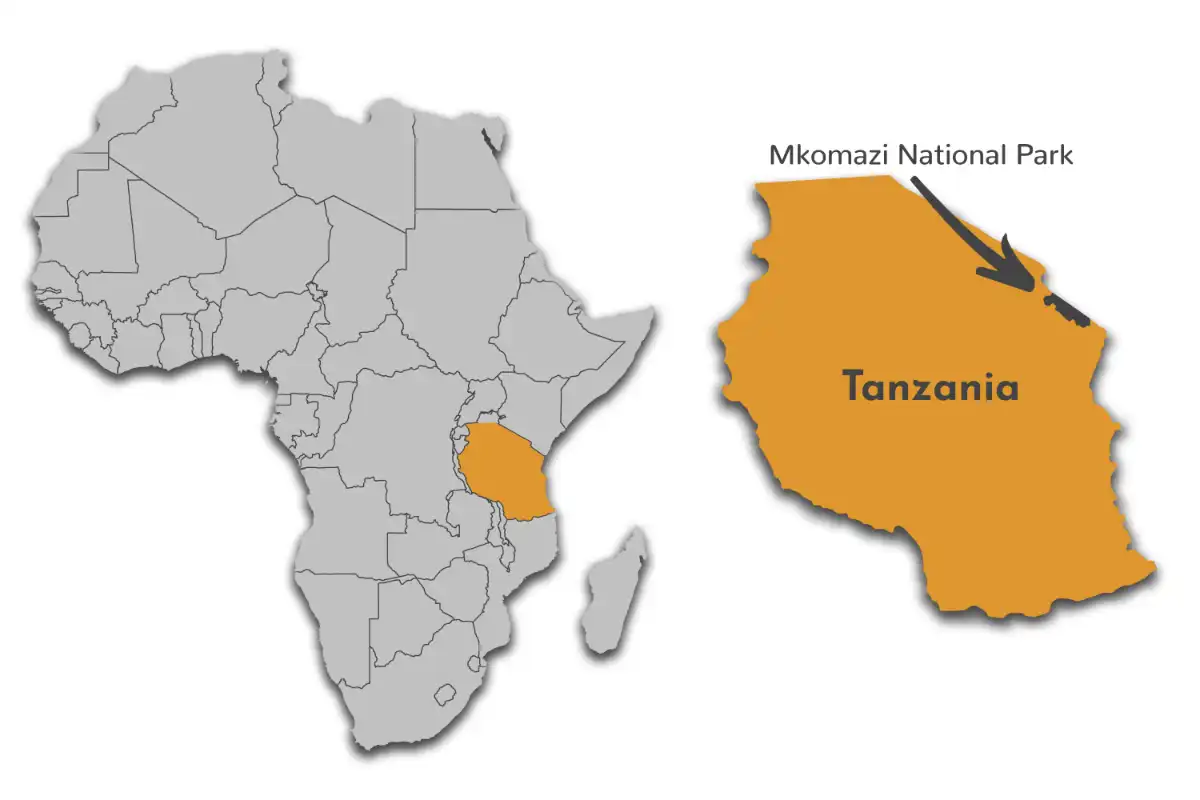 Mkomazi National Park map